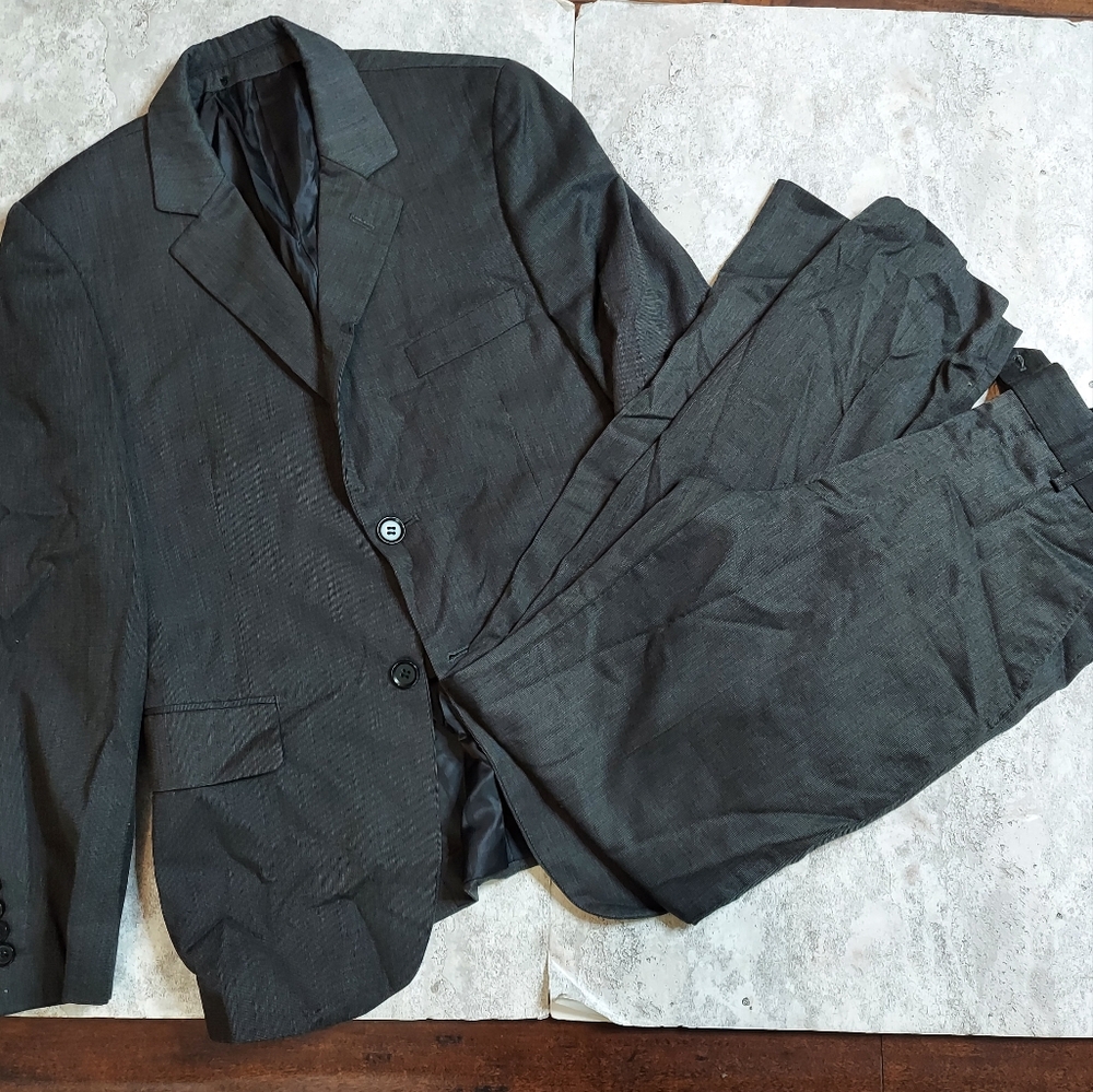 Boys Dark Gray 2 Piece Suit